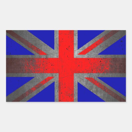 Royaume-Uni neon grunge flag rectangle stickers (Devant)