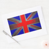 Royaume-Uni neon grunge flag rectangle stickers (Enveloppe)
