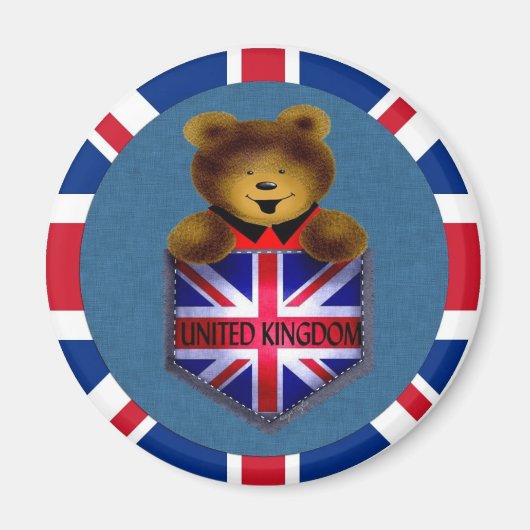 Royaume-Uni Pocket Bear Magnet (Devant)