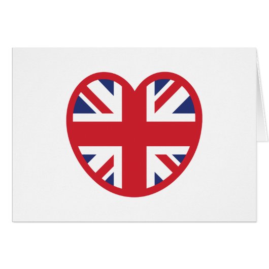 Royaume-Uni Union Jack Flag Cartes cardiaques (Devant horizontal)