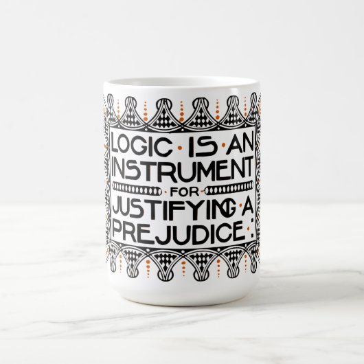 Roycroft Motto-Mok: "Logic is a Instrument" Koffiemok (Center)