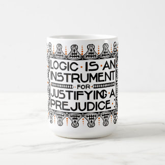 Roycroft Motto-Mok: "Logic is a Instrument" Koffiemok