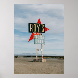 ROY'S ROADSIDE MOTEL CAFE SIGN POSTER