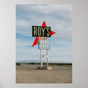 ROY'S ROADSIDE MOTEL CAFE SIGN POSTER