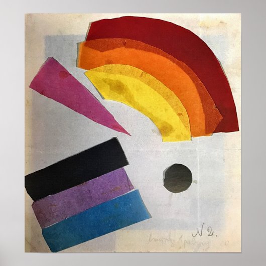 Rozanova - Niet-objectieve compositie 1915 Poster (Voorkant)