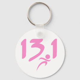 Roze 13.1 halve marathon sleutelhanger
