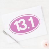 Roze 13.1 halve marathon Sticker (Envelop)