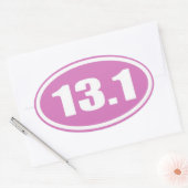 Roze 13.1 Sticker | Roze Halve Marathon Sticker (Envelop)