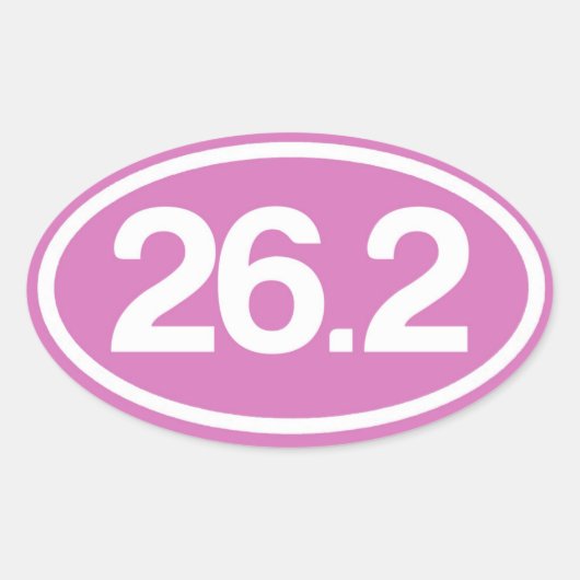 Roze 26.2 Full marathon sticker (Voorkant)