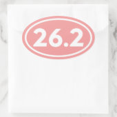 Roze 26.2 Marathon Ovale Sticker (Tas)