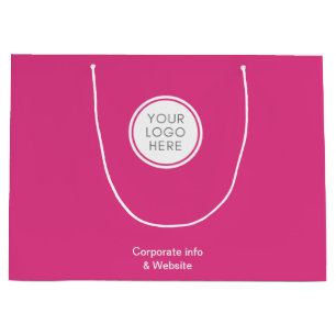Roze 2 Corporate tas met Logo & Corporate details Groot Cadeauzakje