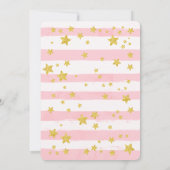 Roze 2e verjaardag Uitnodiging Twinkle Little Star (Achterkant)