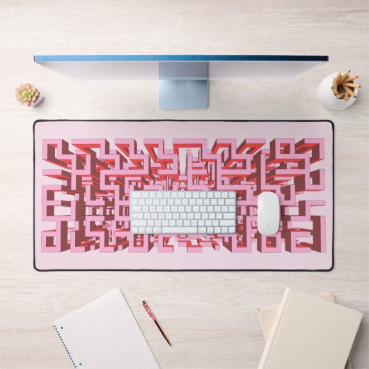 Roze 3D Doolhof Bureaumat (Kantoor 1)