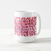Roze 3D doolhof Mok (Voorkant rechts)