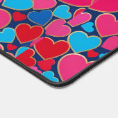 Roze 3D harten Bureaumat (Hoek)