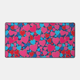 Roze 3D harten Bureaumat