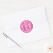 Roze 40e veertigste verjaardag Party Favor Ronde Sticker (Envelop)
