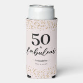 Roze 50 en fantastische Confetti verjaardag (Seltzer Voorkant)