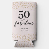 Roze 50 en fantastische Confetti verjaardag (Achterkant)