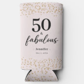 Roze 50 en fantastische Confetti verjaardag (Voorkant)