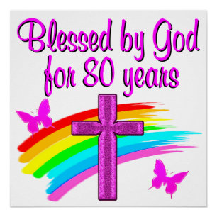 ROZE, 80 JAAR LANG DOOR GOD GEZEGEND PERFECT POSTER