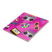  Roze 80's Tegeltje (Zijkant)