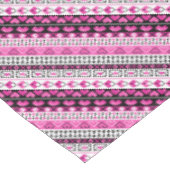 Roze 8 bit Love Hearts Tafelkleed (Gekanteld)