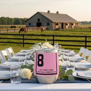 Roze 8 gepersonaliseerde derby paardenrace