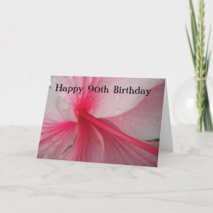 Roze 90ste verjaardag modern elegant kaart