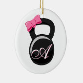 Roze "A" Keramisch Ornament (Rechts)