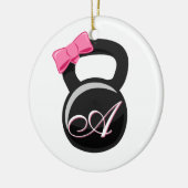 Roze "A" Keramisch Ornament (Links)
