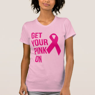 Roze aan - dankzij het lint voor kankerbewustzijn t-shirt
