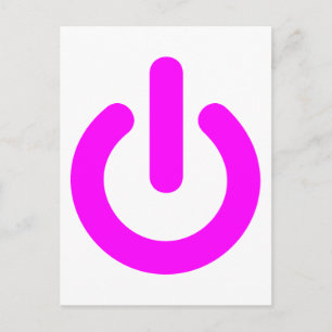 Roze Aan-schakelaar Briefkaart