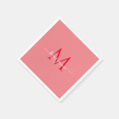 Roze, aangepast Monogram Servet (Hoek)