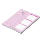 Roze aangepast zakelijk logo website Promotioneel Notitieblok (Gedraaid)