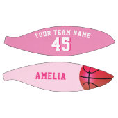 Roze Aangepaste Basketball met teamnaamnummer Basketbal (Panelen)