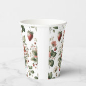 Roze Aangepaste Bes Zoete Aardbei  Papieren Bekers (Rechts)