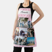 Roze aangepaste fotocollage van de familie met naa schort (Insitu)