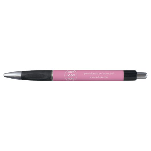 Roze aangepaste Logo Modern minimalistisch bedrijf Pen (Voorkant)