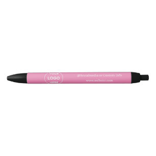 Roze aangepaste Logo Modern minimalistisch bedrijf Zwarte Inkt Pen