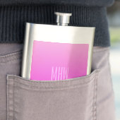 Roze aangepaste monogram gradiënt flacon (Voorbeeld)