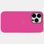 Roze, aangepaste naam van iPhone Case Script (Achterkant (horizontaal))