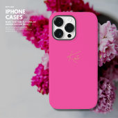 Roze, aangepaste naam van iPhone Case Script
