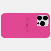 Roze, aangepaste naam van iPhone Case Script (Achterkant (horizontaal))