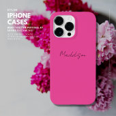 Roze, aangepaste naam van iPhone Case Script Hoesje