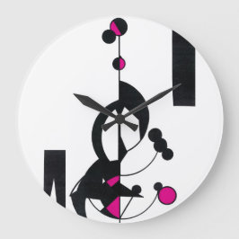 Roze aangepaste ontwerpklok voor Geo Grote Klok