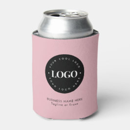 Roze aangepaste tekst voor zakelijke bedrijven blikjeskoeler