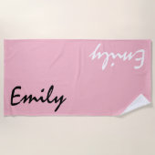 Roze aanpasbare handdoek (Voorkant)