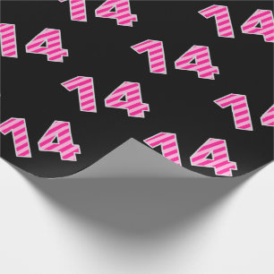 Roze aantekening 14 Gebeurtenis # (Birthday, Jubil Cadeaupapier