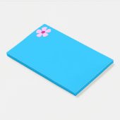 Roze aantekeningen voor blauw postit post-it® notes (Schuin)
